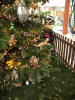 Christmas tree decorated with stuffed dinosaurs