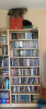 cats on high 2 full length bookcase showing cats on top